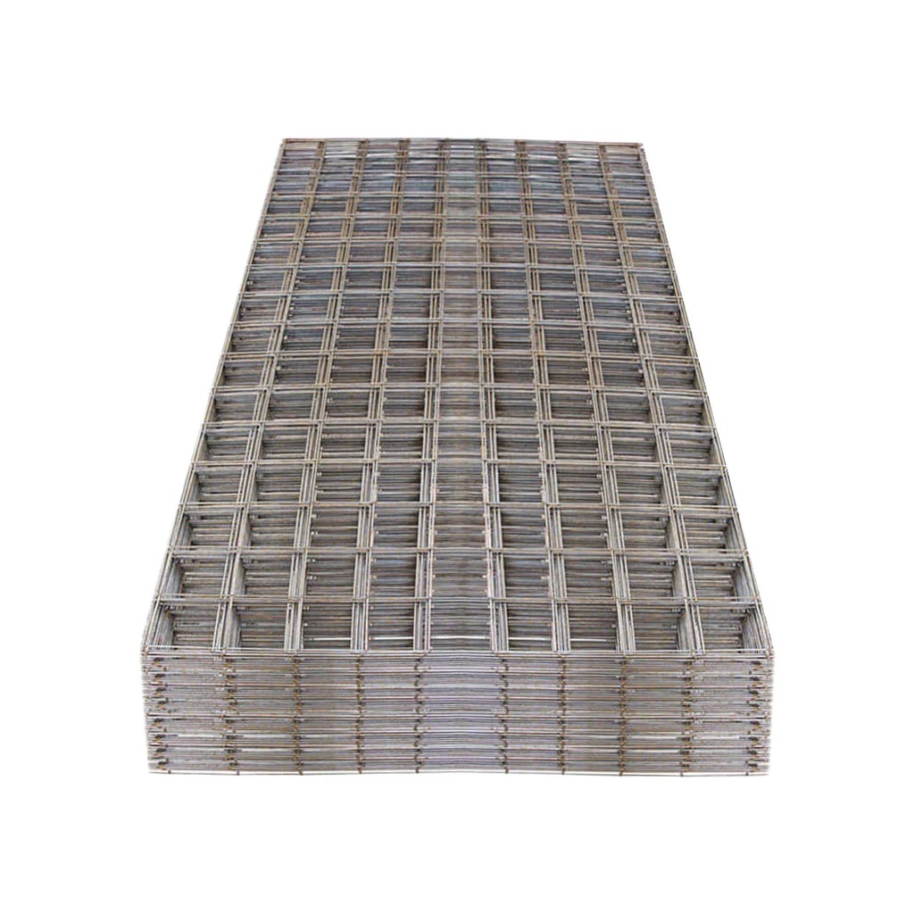 Welded mesh pieces stacked for packing