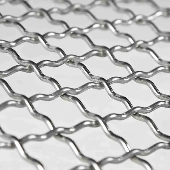 Crimped wire mesh close-up